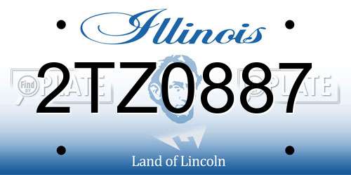 2TZ0887 Illinois License Plate