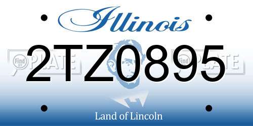 2TZ0895 Illinois License Plate