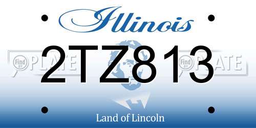 2TZ813 Illinois License Plate