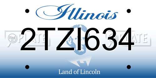 2TZI634 Illinois License Plate