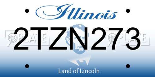 2TZN273 Illinois License Plate