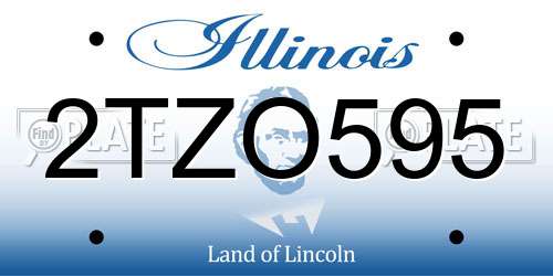 2TZO595 Illinois License Plate