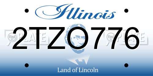 2TZO776 Illinois License Plate