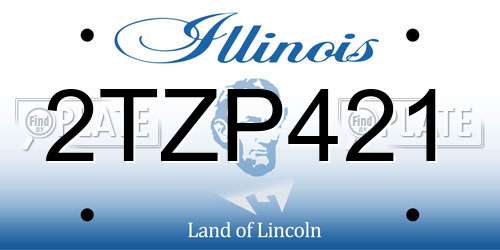 2TZP421 Illinois License Plate
