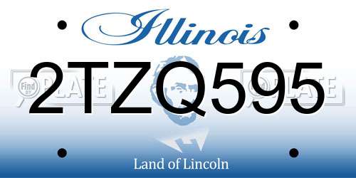 2TZQ595 Illinois License Plate