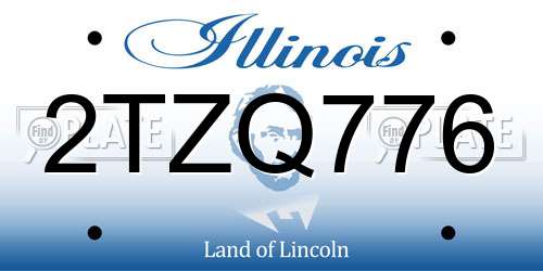 2TZQ776 Illinois License Plate