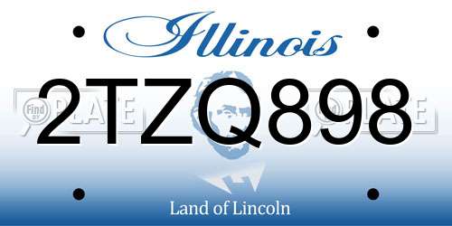 2TZQ898 Illinois License Plate