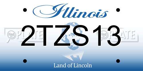 2TZS13 Illinois License Plate