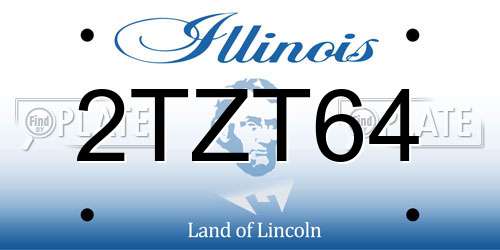 2TZT64 Illinois License Plate