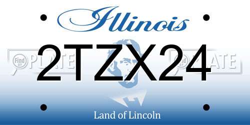 2TZX24 Illinois License Plate