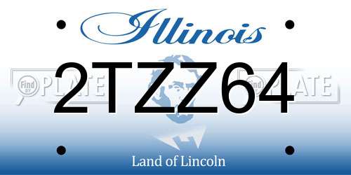 2TZZ64 Illinois License Plate
