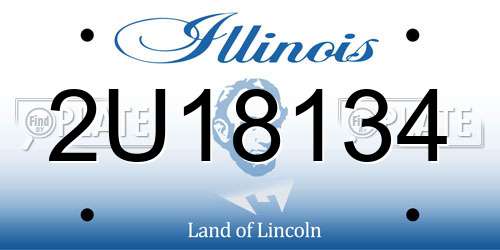 2U18134 Illinois License Plate