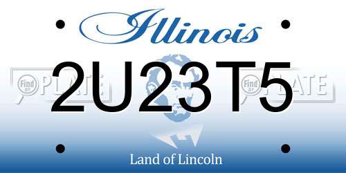 2U23T5 Illinois License Plate