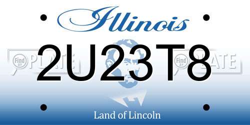 2U23T8 Illinois License Plate