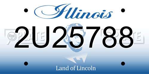 2U25788 Illinois License Plate