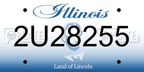 2U28255 Illinois License Plate