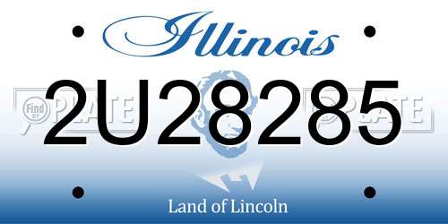 2U28285 Illinois License Plate