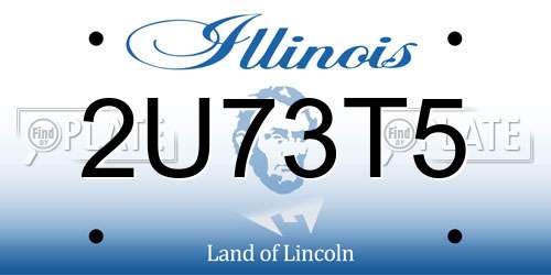 2U73T5 Illinois License Plate