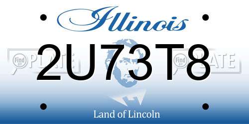2U73T8 Illinois License Plate