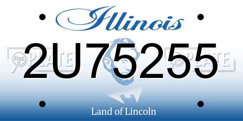2U75255 Illinois License Plate