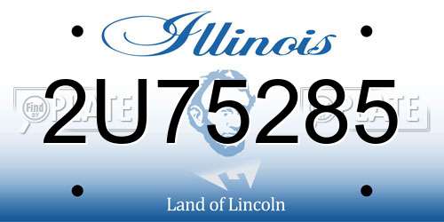 2U75285 Illinois License Plate