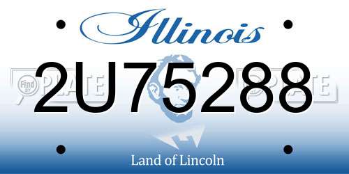 2U75288 Illinois License Plate