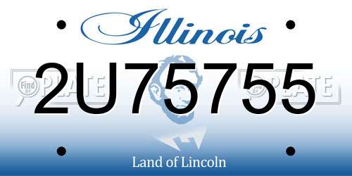 2U75755 Illinois License Plate