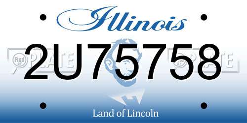 2U75758 Illinois License Plate
