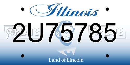 2U75785 Illinois License Plate