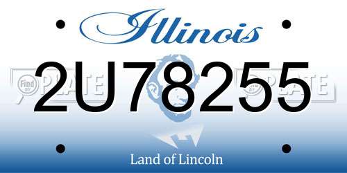 2U78255 Illinois License Plate