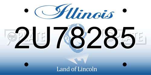 2U78285 Illinois License Plate