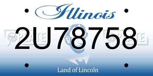 2U78758 Illinois License Plate