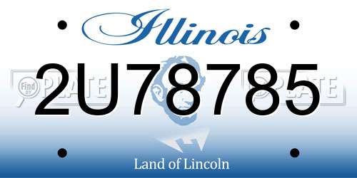 2U78785 Illinois License Plate
