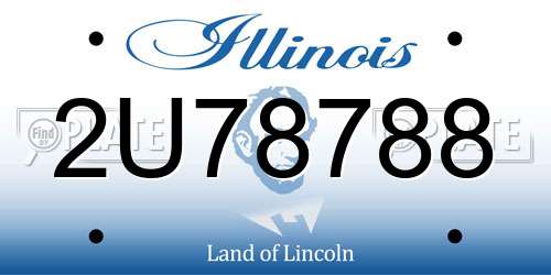2U78788 Illinois License Plate