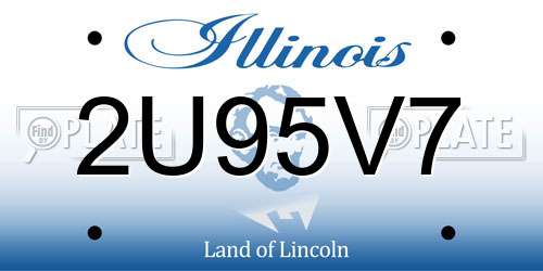 2U95V7 Illinois License Plate