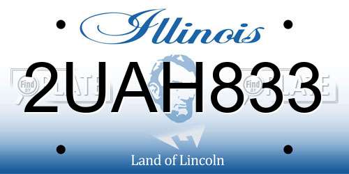 2UAH833 Illinois License Plate