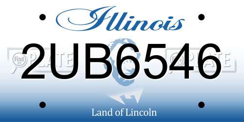 2UB6546 Illinois License Plate
