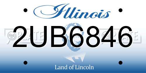 2UB6846 Illinois License Plate