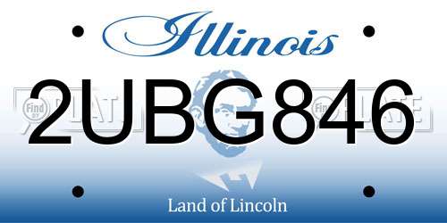 2UBG846 Illinois License Plate