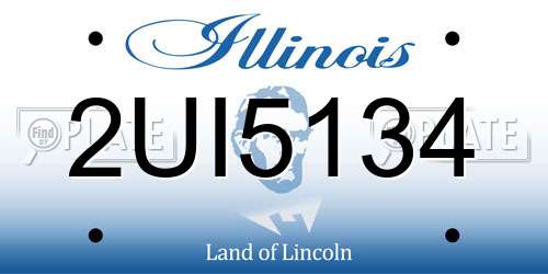 2UI5134 Illinois License Plate