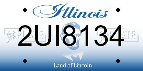 2UI8134 Illinois License Plate