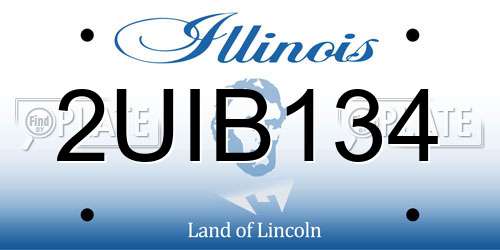 2UIB134 Illinois License Plate