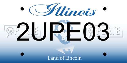 2UPE03 Illinois License Plate