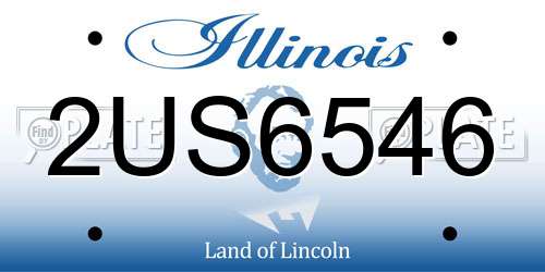 2US6546 Illinois License Plate