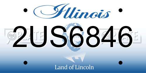 2US6846 Illinois License Plate