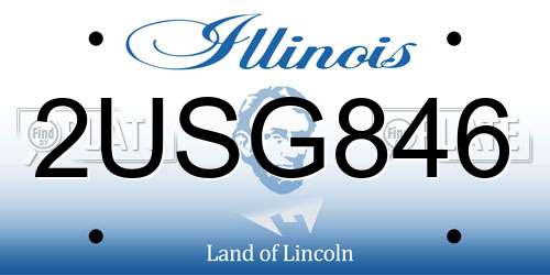 2USG846 Illinois License Plate