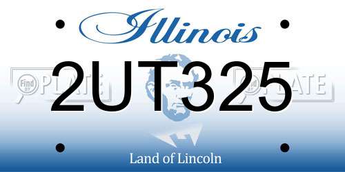 2UT325 Illinois License Plate