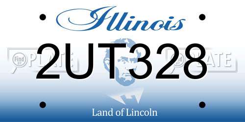 2UT328 Illinois License Plate