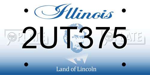 2UT375 Illinois License Plate