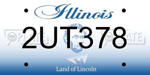 2UT378 Illinois License Plate